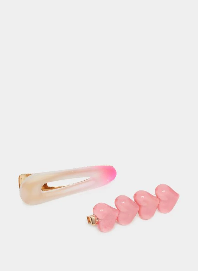 ستايلي مجموعة من 2 مشابك شعر كاجوال